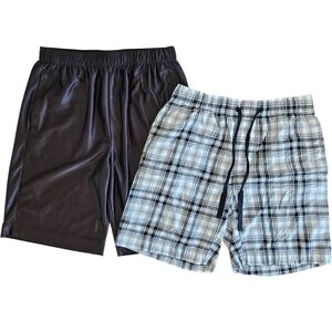 Denver Hayes And Logistiks Shorts Plaid And Black Mens Medium Lot